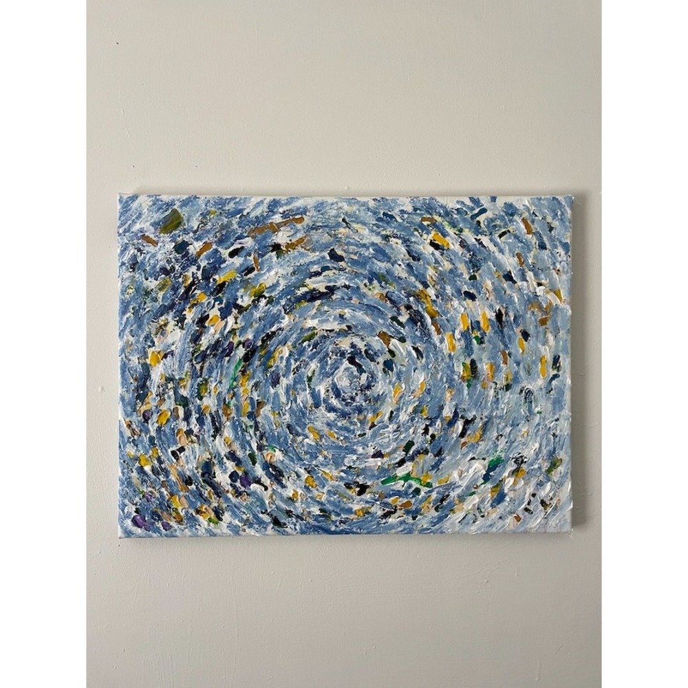 Living Water – 24x18 Abstract Christian Painting, Spiritual Wall Art